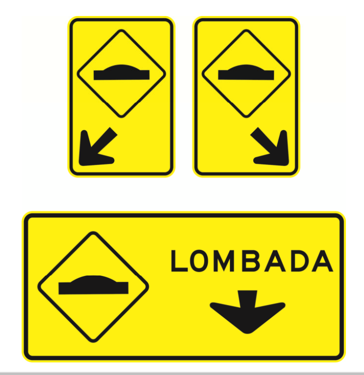 Sinalização lombada