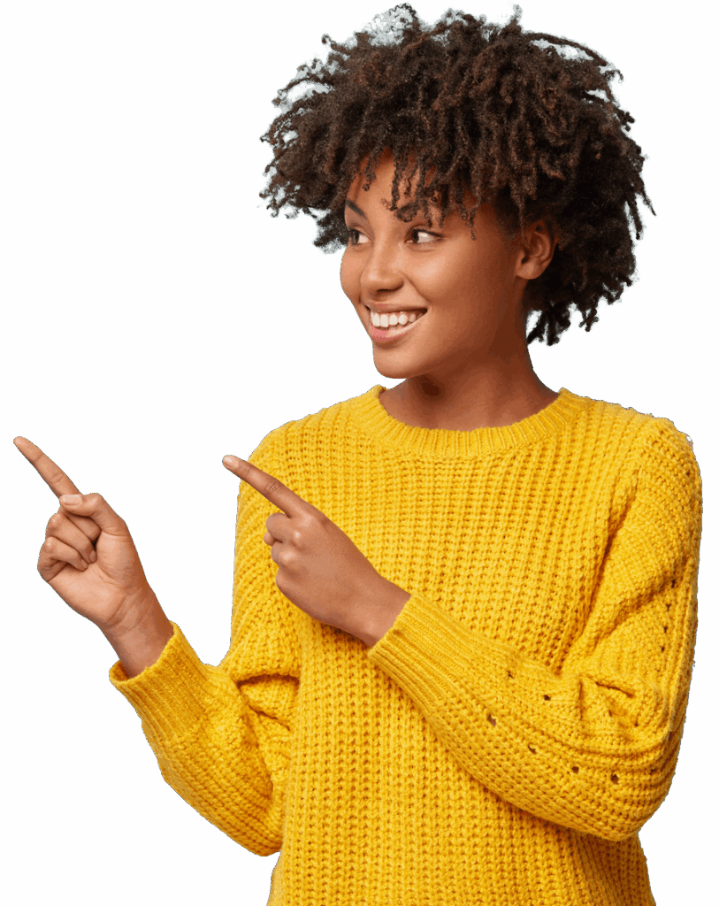 menina indicando condutor